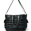 Two Faced Reversible Fur/Nylon Tote With Crossbody Bag