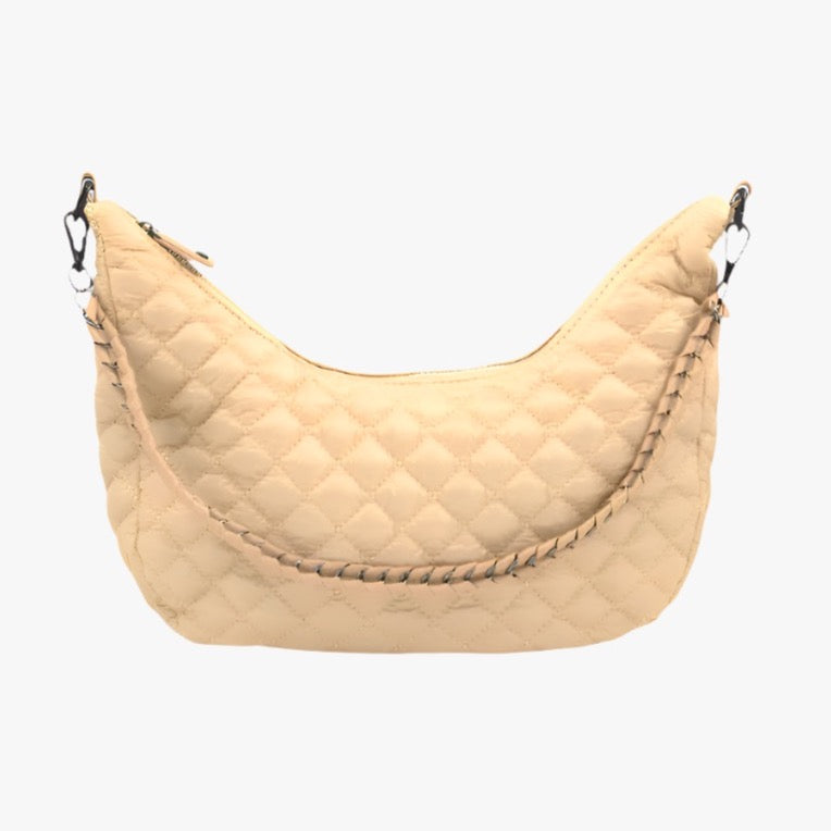 Crescent Shaped Quilted Shoulder/Handbag