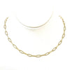 Gold Paperclip Necklace With Carabiner