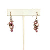 Pink Pearl And Crystal Cluster Earrings