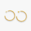 18K Gold Or Sterling Beaded Hoop Earrings