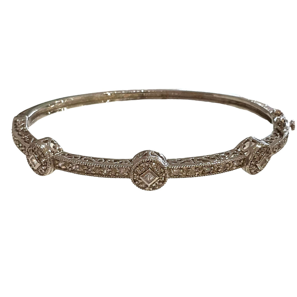 3 CZ Circle Bangle