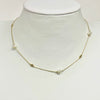 Pearl And CZ Bezel Gold Necklace