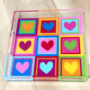 Colorful Acrylic Heart Trays