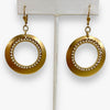 Gold and Pearl Studded Circle Earrings