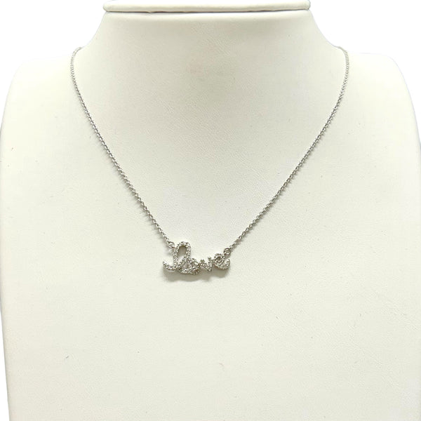 Script Love CZ Necklace