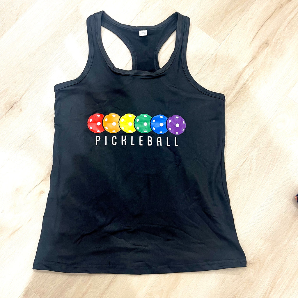 Color Me Pickleball Black Tank