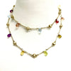 Gold And Colorful Gemstone Long Necklace