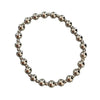 Silver Beaded Stretch Bracelet w/6MM and 3MM Beads