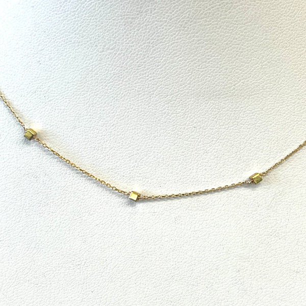 Gold On Gold Square Necklace