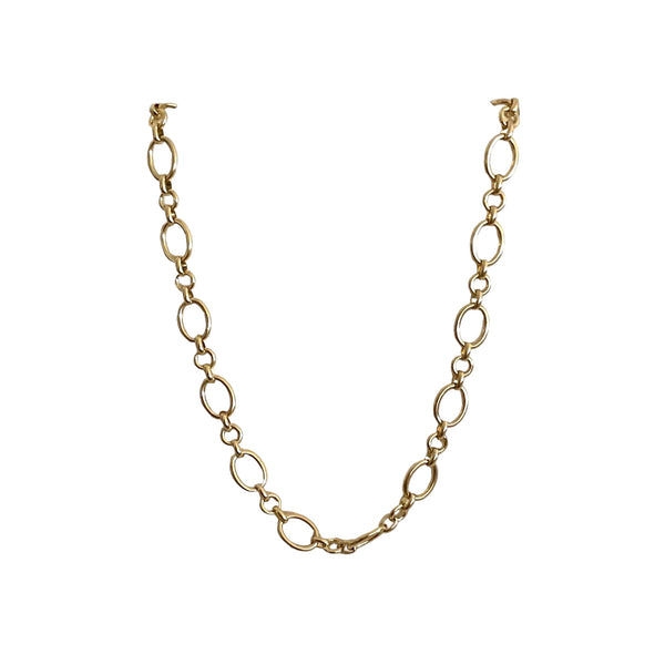 Small and Large Circle Link Chain Necklace