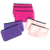 Striped Waterproof Makeup Pouch