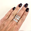 3 Bar Stainless Italian Ring