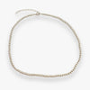 18K Rhodium Filled Bead Necklace