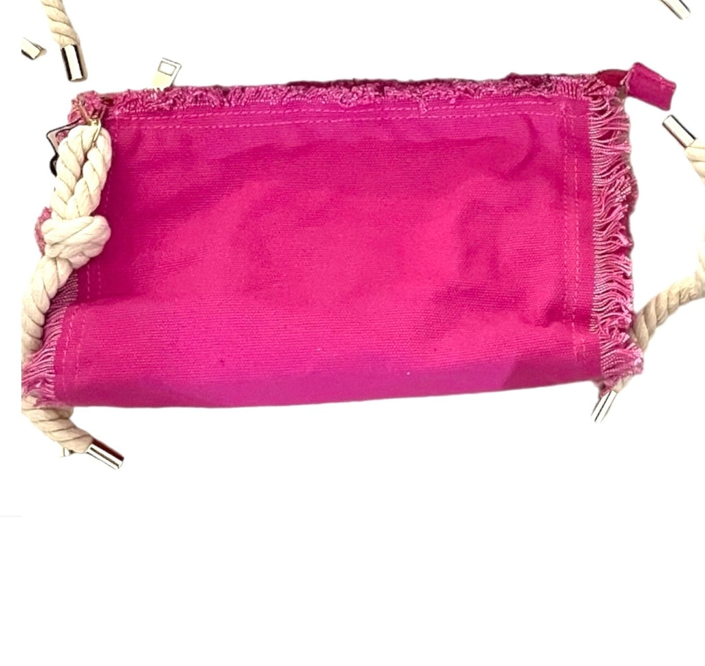 Fringe Canvas Clutch Handbag