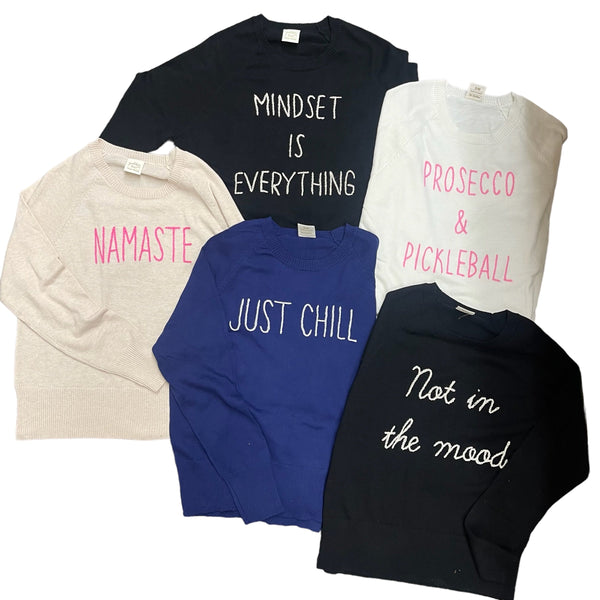 Namaste Embroidered Sweater