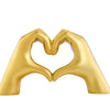 Gold Hand-Heart Sculpture