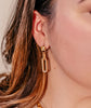 Gold Pave Chain Post Earrings