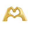 Gold Hand-Heart Sculpture