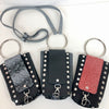 Leather Studded Bangle Cellphone Wristlet or Crossbody Bag