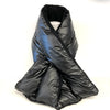 Black Puffer Sherpa Pull Through Scarf