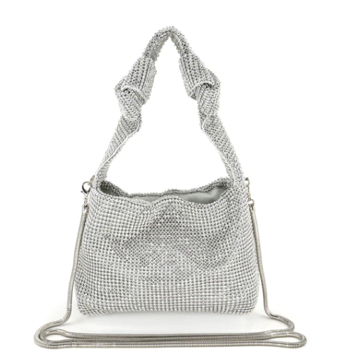 Rhinestone Knot Evening Bag