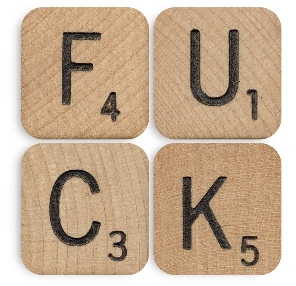 Set Of Four Scrable Letter Coasters