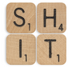 Set Of Four Scrable Letter Coasters