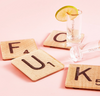 Set Of Four Scrable Letter Coasters