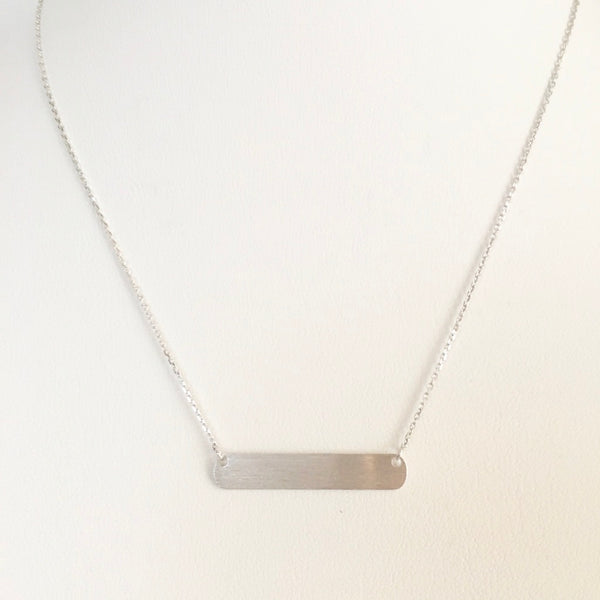 Brushed Bar Necklace