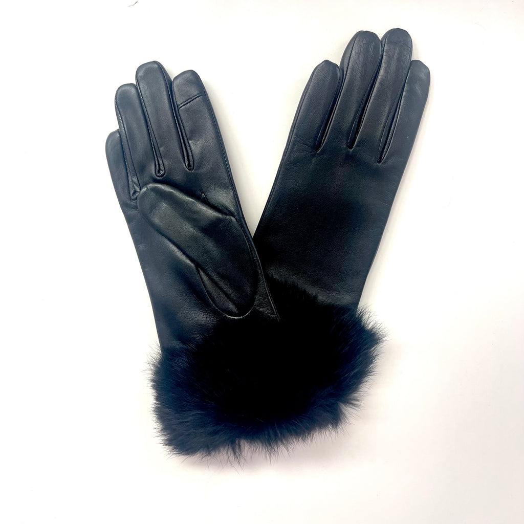 Leather & Fur Tech Gloves