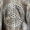 Maysie Leather Peace Sign Jacket