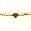 Pave Heart 4 MM Bracelet