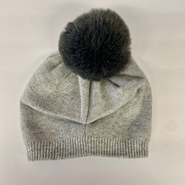 Slouch Hat With Faux Pom