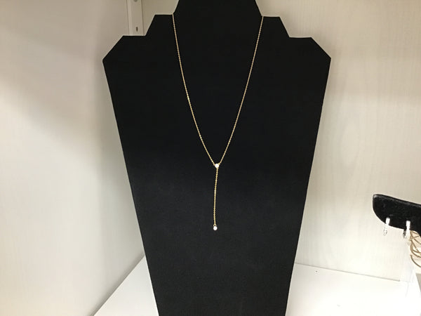 Gold Y Diamond By The Yard Necklace