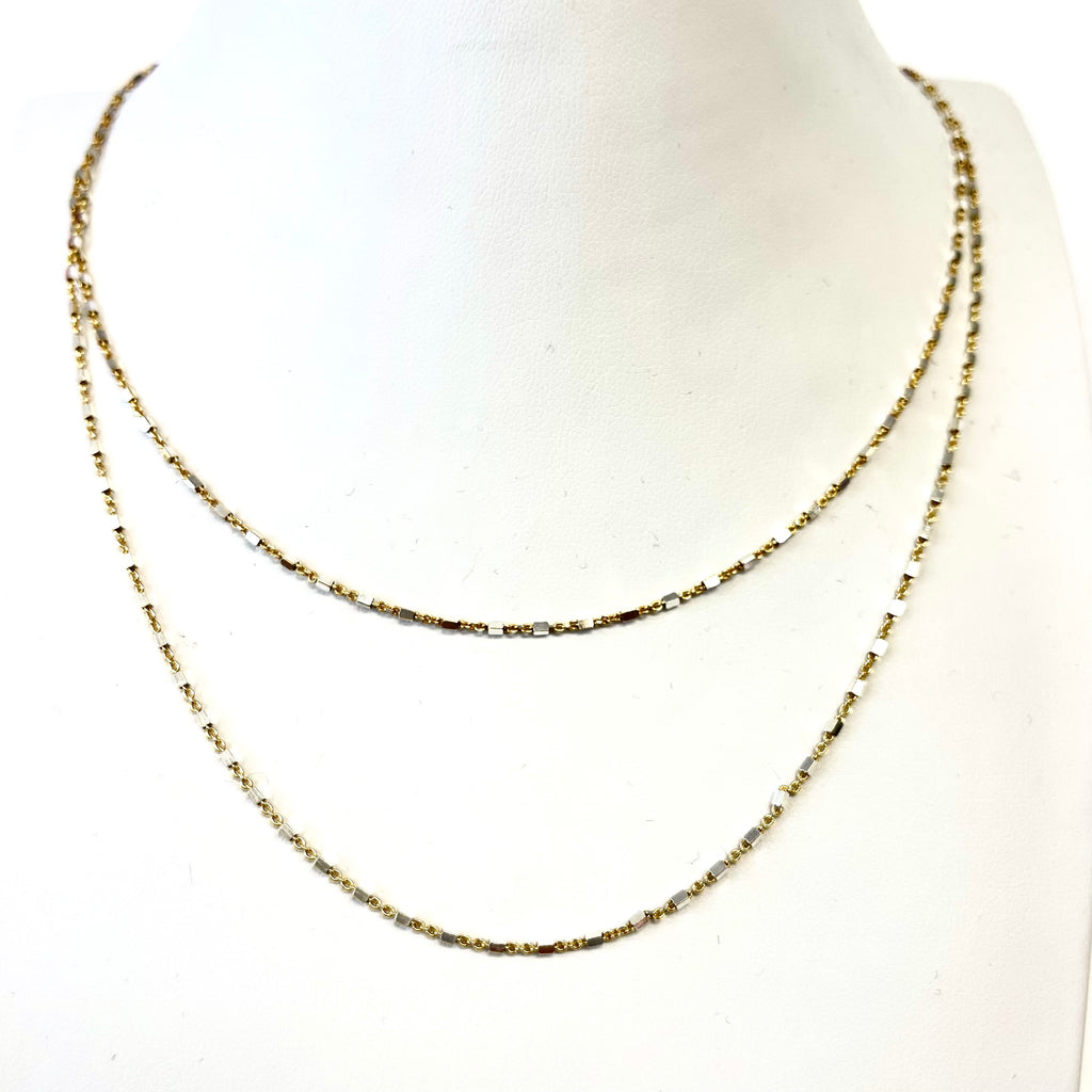 Gold & Silver Mixed Metal Necklace – Accessorize Me