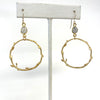 Fern Circle & Labradorite Earrings