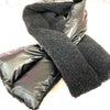 Black Puffer Sherpa Pull Through Scarf