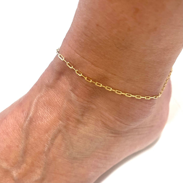 Small Chain Link Gold Anklet