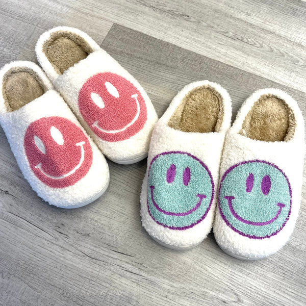 Colorful Smiley Face Slippers